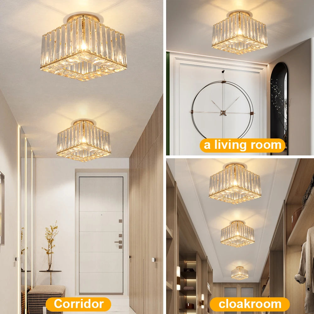 Lámpara colgante de cristal moderna, lámpara de techo Led de lujo, accesorios de decoración para el hogar, Isla de cocina, Lustre colgante ajustable