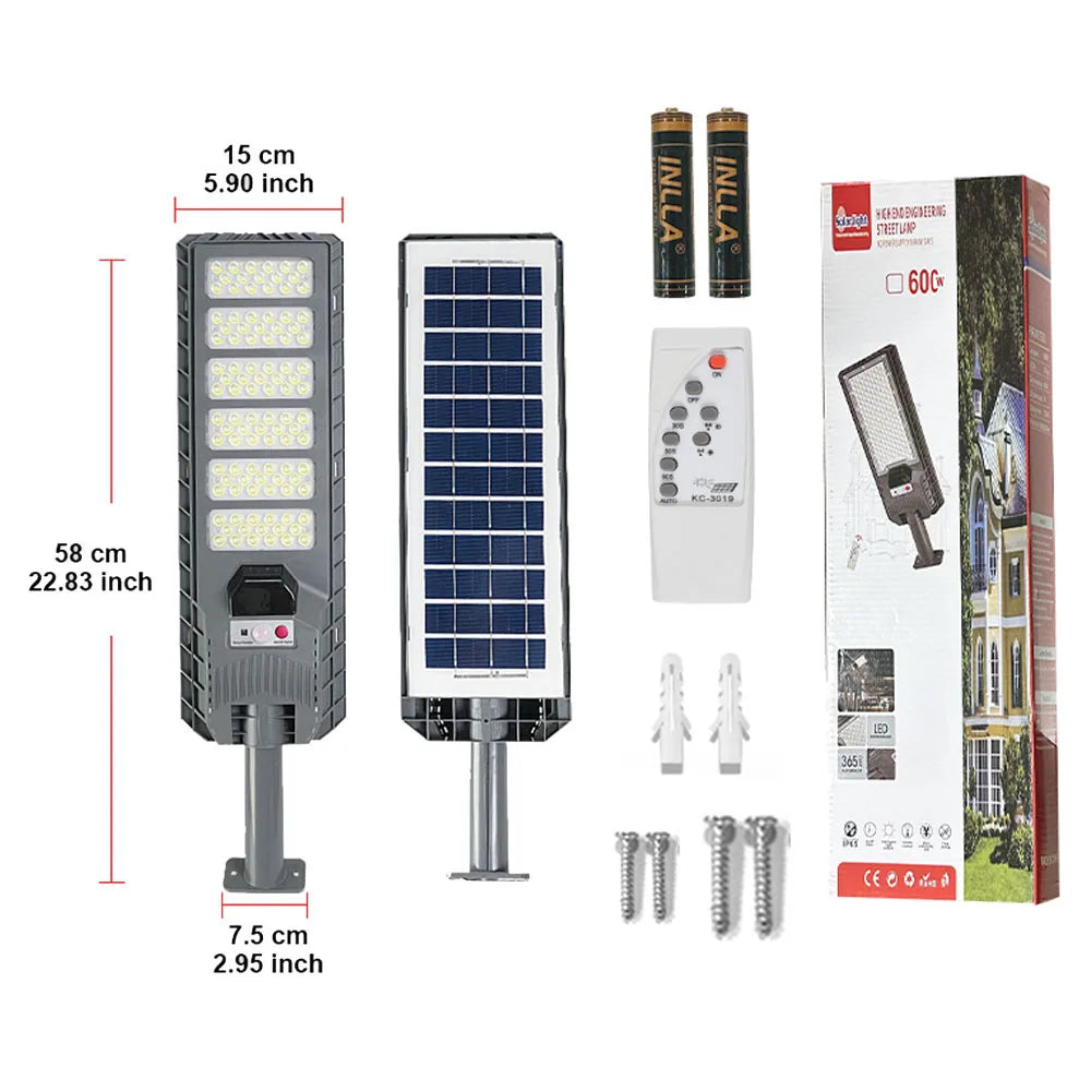 Luces solares 9000000LM 4000W/3000W/1000W, reflector de farola impermeable para exteriores con Sensor de movimiento, lámpara de pared para jardín y patio