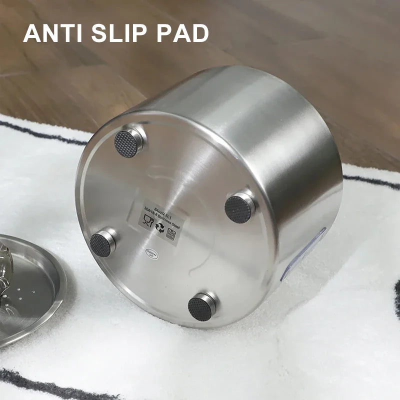 Fuente de agua automática para mascotas de 2,5 L con luz LED, ventana visible y antideslizante, dispensador de agua de filtración múltiple para perros y gatos