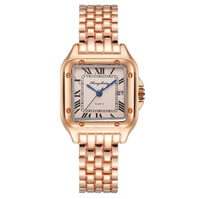 Nuevo reloj de moda para hombre, reloj cuadrado de diseño Simple para pareja, reloj de cuarzo, reloj de mujer de acero inoxidable a la moda