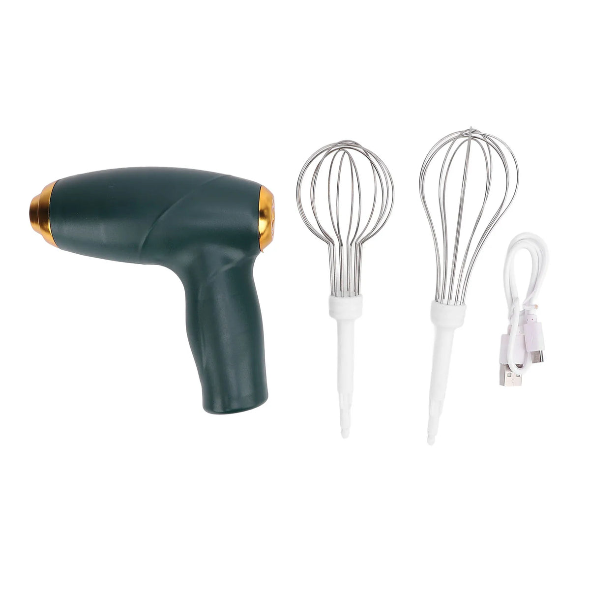 Batidora de Huevos Eléctrica de Mano, 3 Velocidades, Doble Varilla, Cargador, Batidora de Cocina, Mezcladora de Claras, Máquina para Hacer Crema de Mantequilla y Pasteles