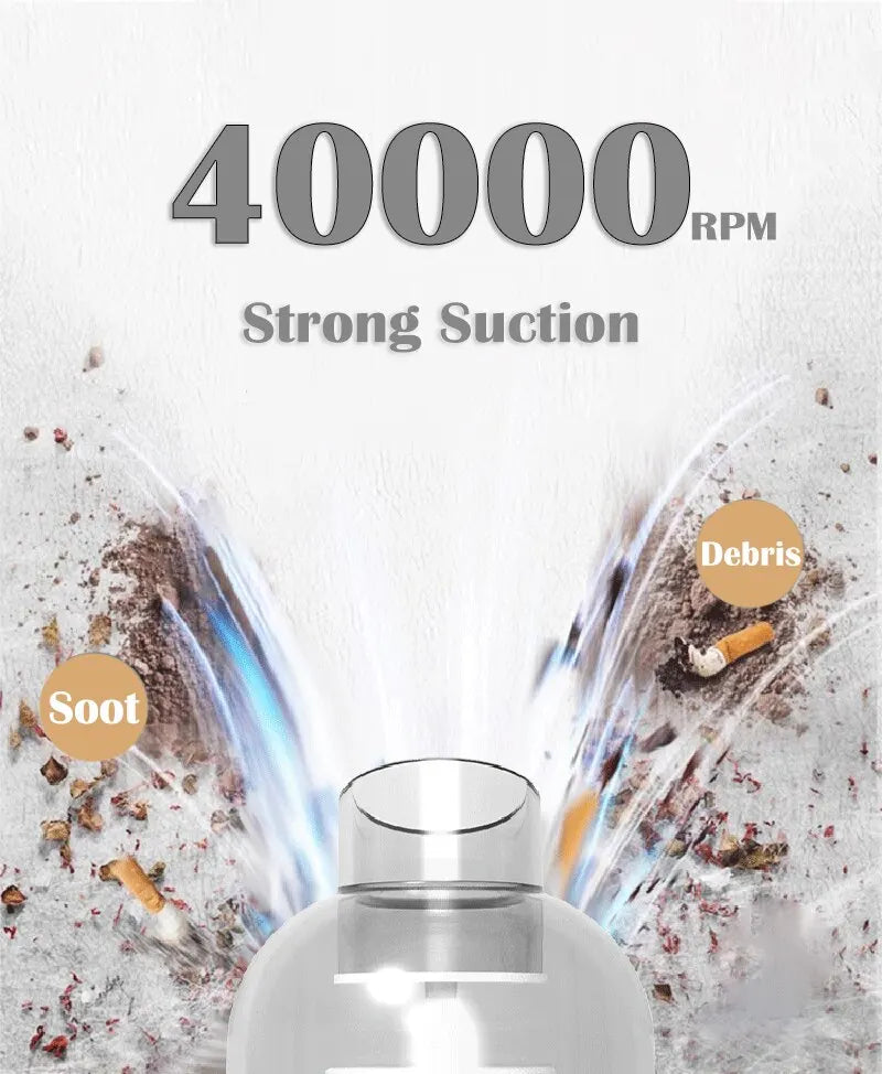 Aspirador de coche inalámbrico de 9000Pa, dispositivo de limpieza portátil con carga USB de 1200mAh, Mini aspirador húmedo y seco para el hogar