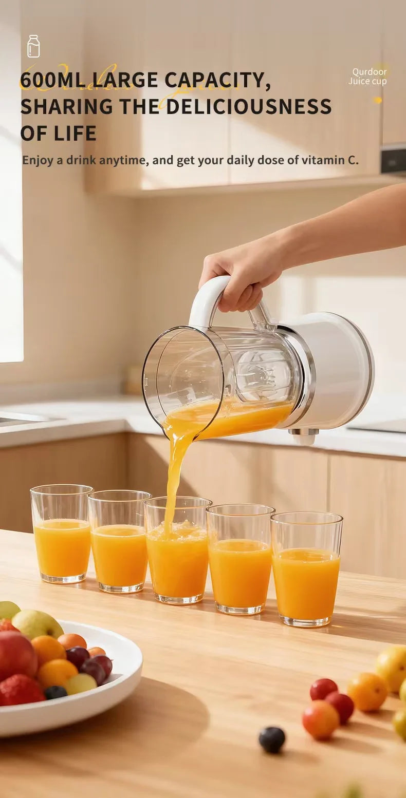 Licuadora Eléctrica Inalámbrica Portátil, 12 Cuchillas, 3000mAh, Exprimidor de Frutas, Uso Doméstico, Trituradora de Hielo, Mezcladora de Alimentos Auxiliar para Naranjas