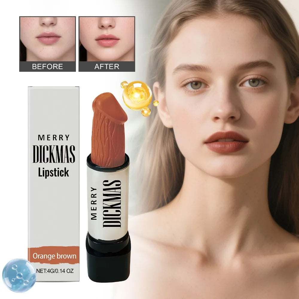 Lápiz Labial Secret Party Christmas, Lápiz Labial Mate de Larga Duración, Brillante, Sedoso, Suave como el Terciopelo, de Alta Pigmentación, Maquillaje Cosmético para Mujer