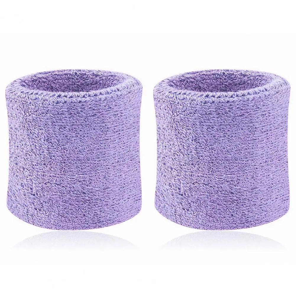 Muñequera de algodón de 2 uds., bandas para el sudor para tenis, bandas para el sudor de secado rápido para Fitness, muñequera de seguridad, soporte para muñeca, banda envolvente