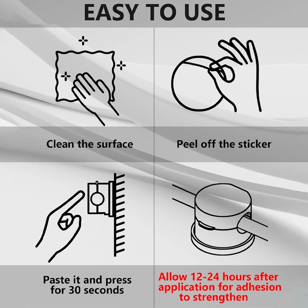 6 Clips Magnéticos para Cables, Organizador de Cables Ajustable, Soporte para Cables Debajo del Escritorio, Gestión de Cables