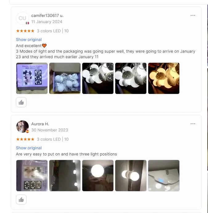 10 bombillas LED desmontables, lámpara para espejo de maquillaje profesional, alimentación USB, luz para espejo cosmético, tocador de Hollywood, luces de tocador