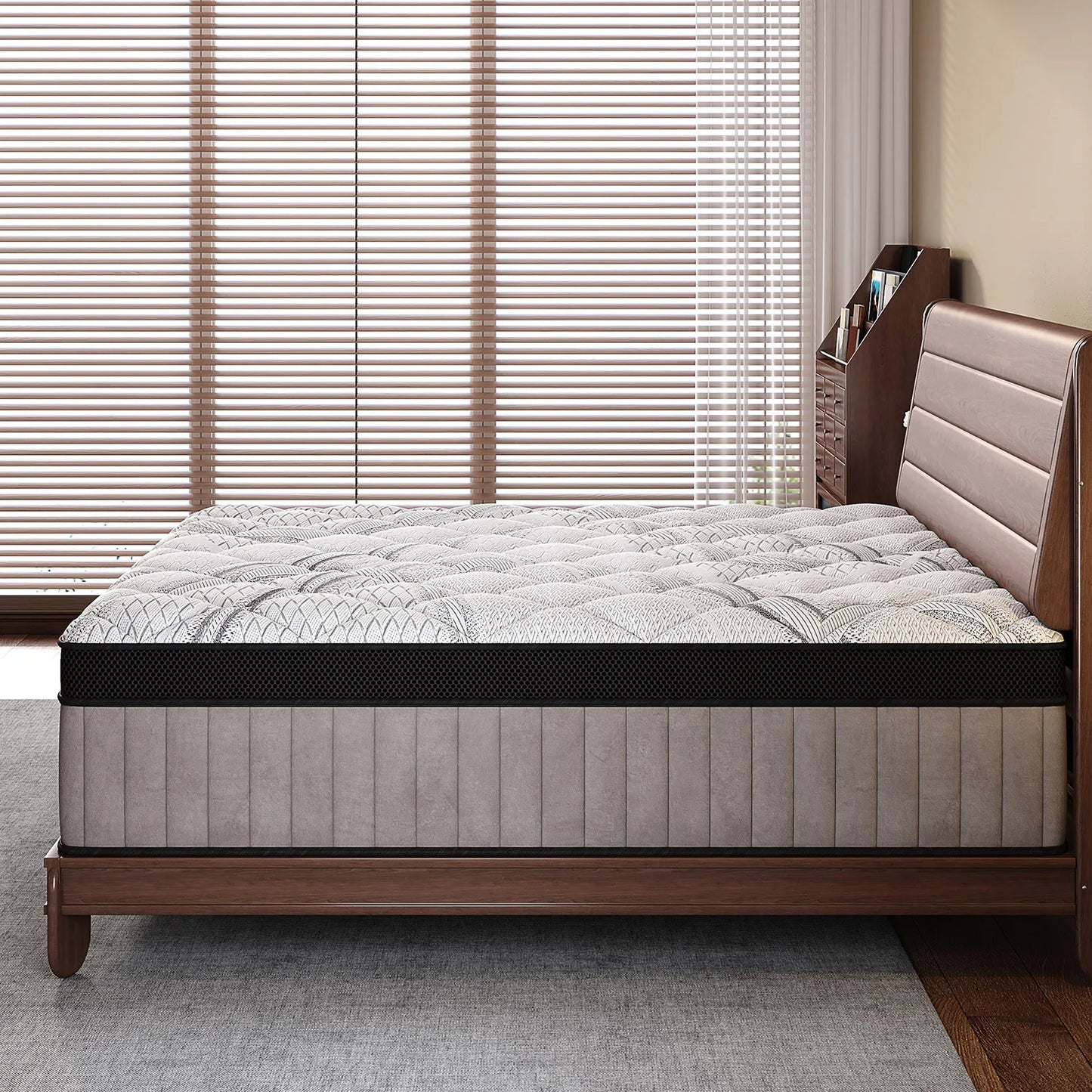 12" 14 Inch Gel Memory Foam Hybrid Mattress Medium Firm Pocket Spring Queen King Bed Motion Isolation