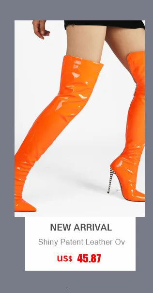 Botas de Mujer Talla Grande 40-46, Tacón Alto de 11 cm, Botas por Encima de la Rodilla, Cierre Trasero con Cremallera, Botas de Moda con Personalidad 2026