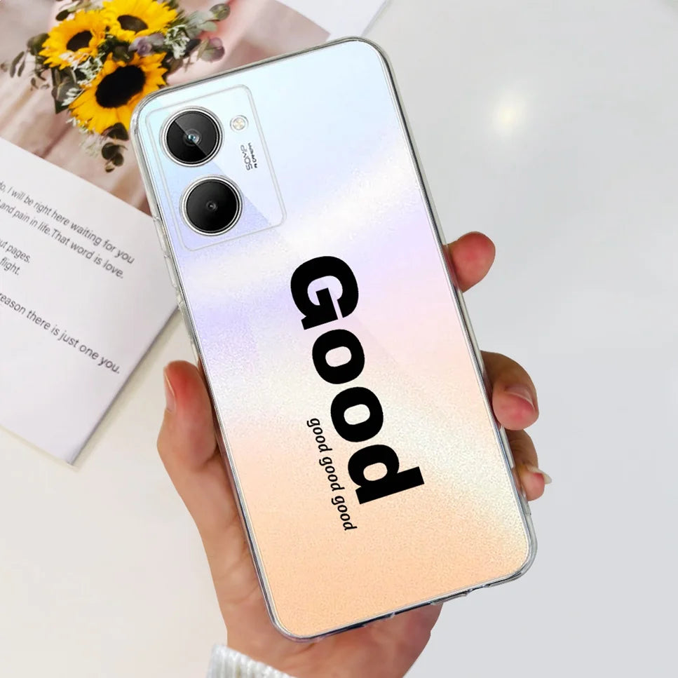 Para Realme 10 4G RMX3630 funda de teléfono suave de silicona TPU a prueba de golpes para Realme 10 funda protectora trasera con diseño de dibujos animados bonitos
