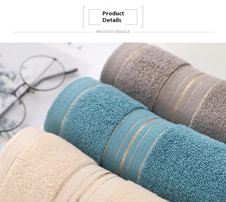 Toalla facial totalmente de algodón Clase A, Jacquard absorbente grueso, poliéster, algodón, agradable para la piel, Toalla de baño de algodón puro, toalla para adultos
