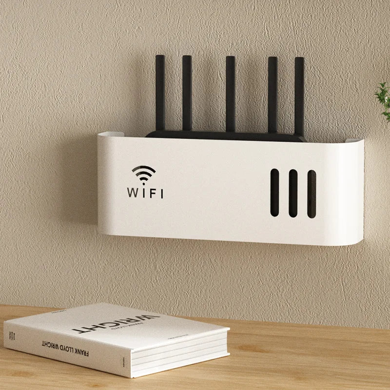 Caja de almacenamiento para enrutador de montaje en pared, estantes de almacenamiento inalámbricos con WIFI, organizador para el salón, ocultador WiFi, estante para colgar en la pared, estante para cabecera