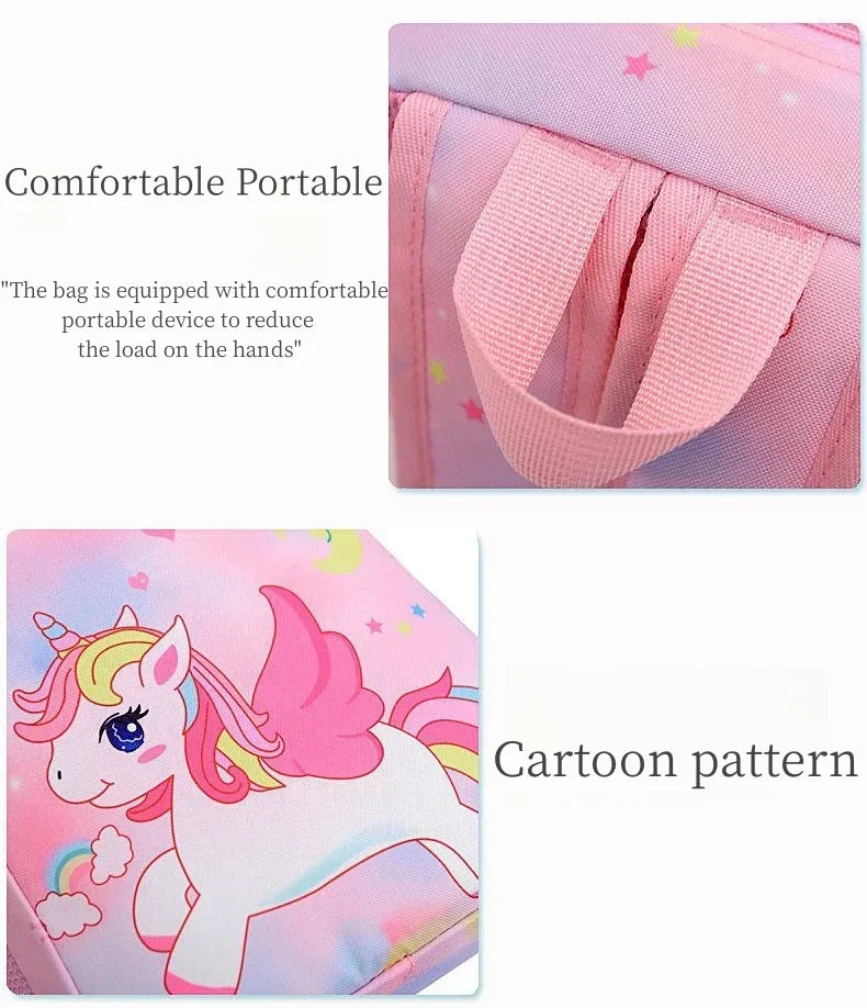 Nueva mochila para niños, bonita mochila escolar con estampado de sirena y unicornio de dibujos animados, mochila escolar ligera para guardería
