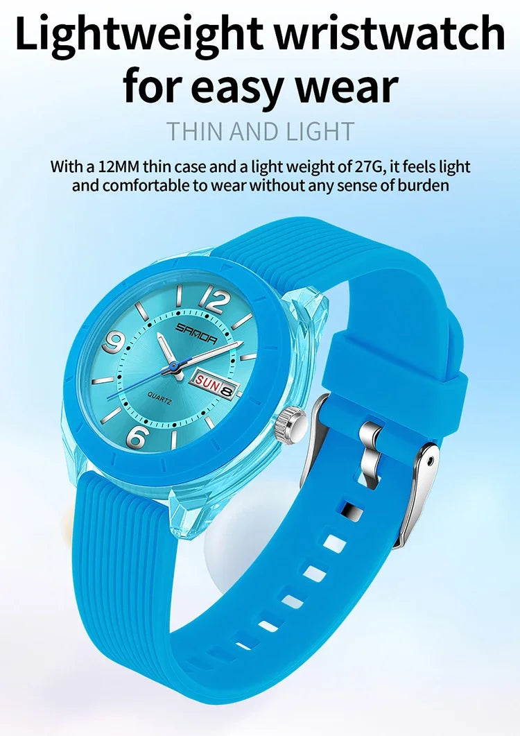 Reloj de Pulsera SANDA para Mujer, Nuevo, Moderno, Deportivo, de Cuarzo, con Fecha, Semana, Resistente al Agua, Luminoso, Elegante