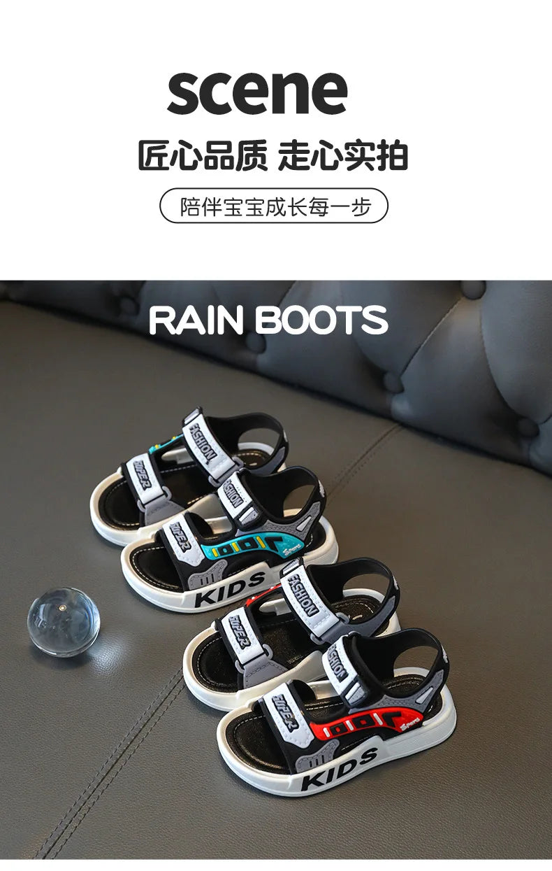 Sandalias deportivas transpirables, Sandalias de verano para niños, zapatos de playa informales, zapatos cómodos de suela blanda para niños, Sandalias antideslizantes de moda