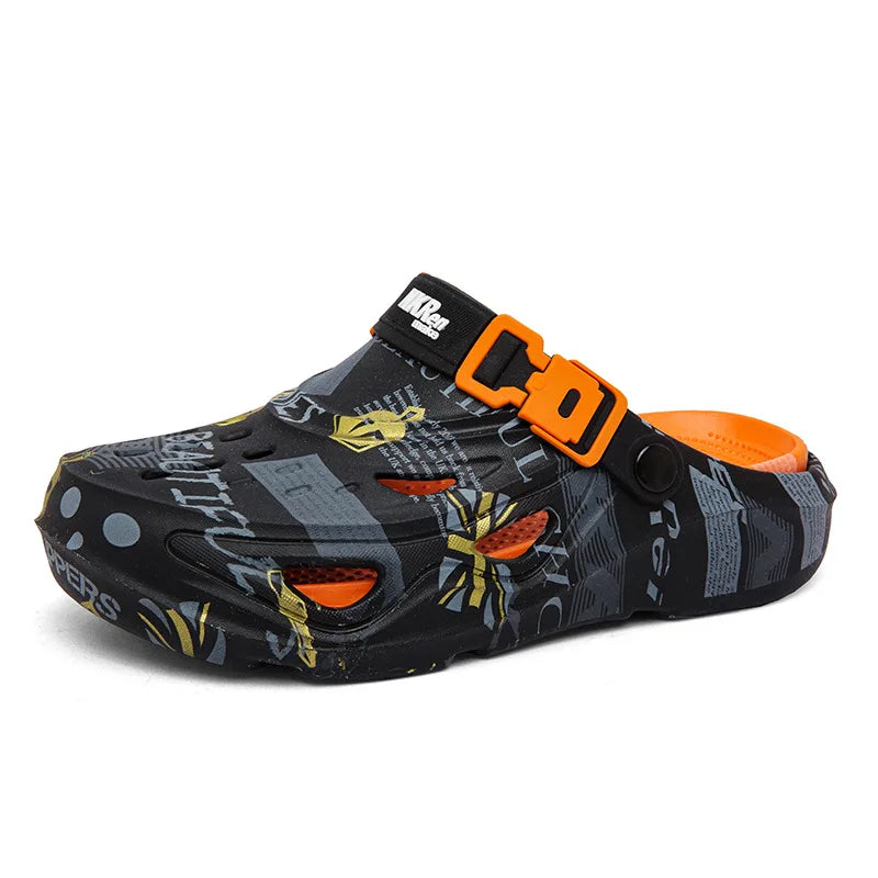 Nuevos zuecos para hombre, zapatos de verano de diseño lujoso, sandalias para caminar a diario en la playa, calzado interior, talla 39-46, zapatos cómodos para hombre, zapatillas