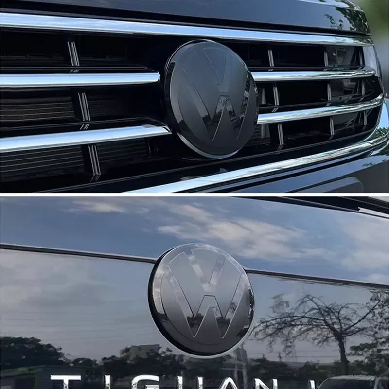 2 piezas de cubiertas de emblema para la parrilla delantera y la tapa del maletero trasero para VW Polo, GOLF 6, 7, 8, Passat B6, B7, B8, Variant, CC, Tiguan. Accesorio.