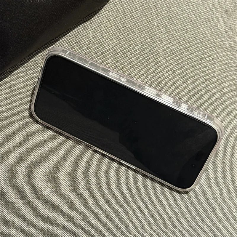 Preciosa funda de teléfono magnética para iPhone 16 Pro 15 14 13 Pro Max 15Pro, funda con soporte de lazo de perlas, fundas a prueba de golpes para Magsafe