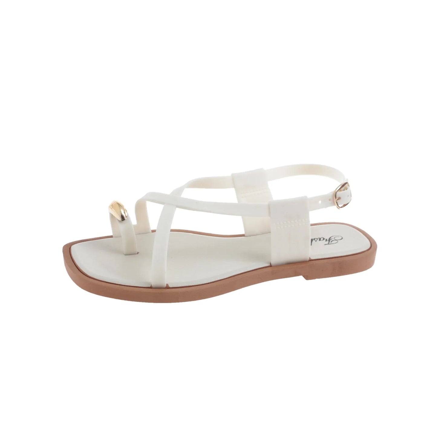 Sandalias de fondo plano de estilo francés para mujer, ropa para exteriores, Material de PVC de alta calidad, zapatillas de estilo romano para adultos, novedad de 2024