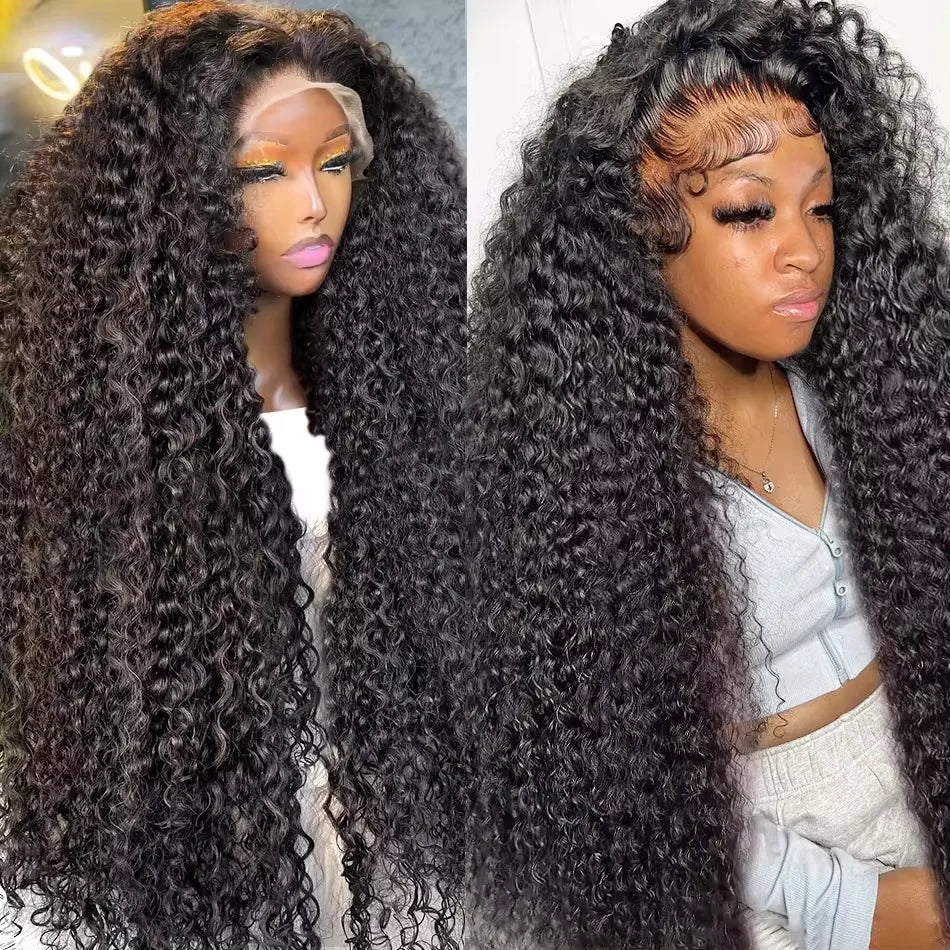 Peluca Frontal de onda profunda de encaje HD 13x6, pelucas de cabello humano rizado transparente con encaje Frontal, pelucas de cabello humano 300% 250% pelucas de encaje de cabello humano completo