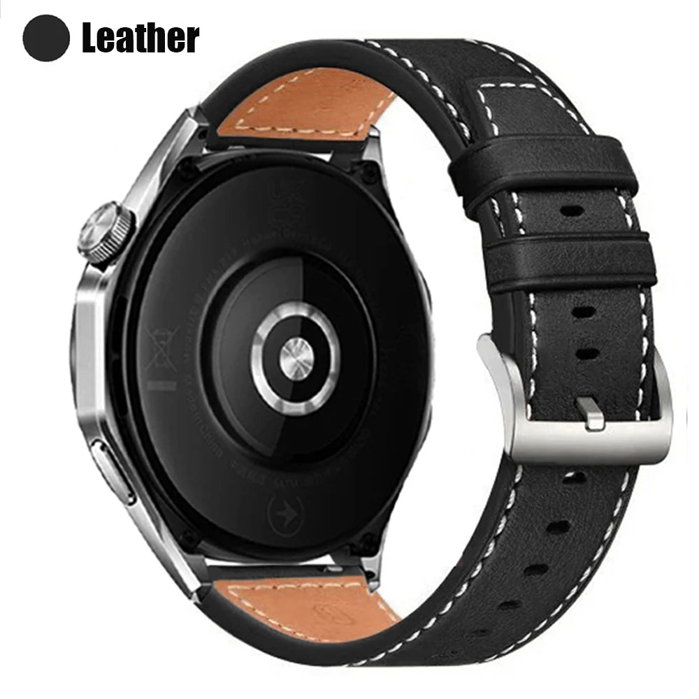 Correa de repuesto de 22mm para Huawei Watch GT6 6Pro GT5 GT 4 3 2 46mm Watch 5 4 Pro Smartwatch pulsera de silicona de cuero