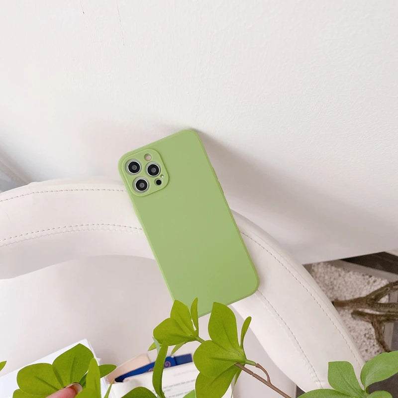 Funda de teléfono con protección de cámara para iPhone 11, 12, 13, 14 Pro Max XS X XR 7 8 Plus SE 2020, fundas traseras de parachoques a prueba de golpes