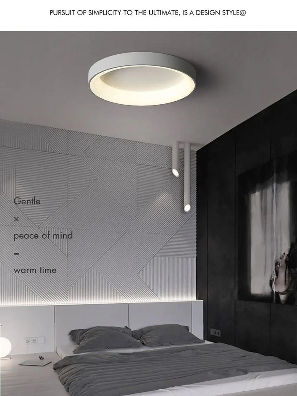 Lámpara de Techo LED de 30/40/50 cm, Lámpara de Iluminación para Dormitorio, Control Remoto, Lámpara Redonda para Sala de Estar, Comedor, Decoración del Hogar, Lámparas de Lujo
