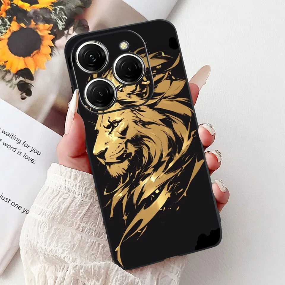 Para Tecno Spark 20c 20 Pro Plus Spark20 Pro Funda de teléfono Funda trasera de goma suave Mujer moda patrón de dibujos animados Funda de parachoques