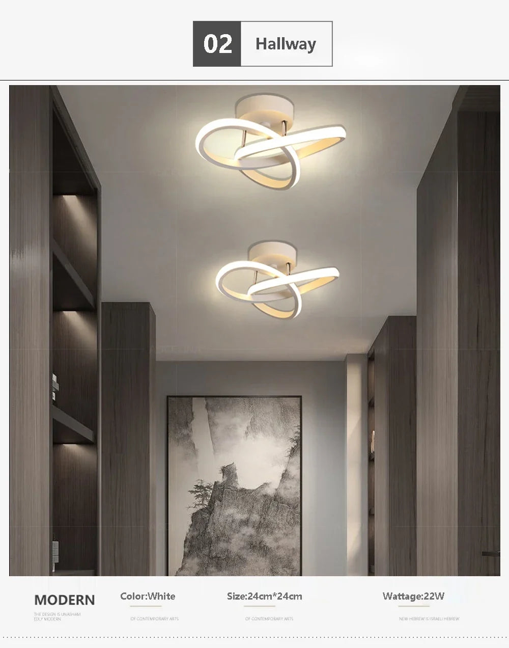 Lámpara de techo LED moderna, lámparas Led para pasillo, escalera, balcón, guardarropa, entrada, pasillo de Hotel, decoración del hogar, brillo de iluminación Led