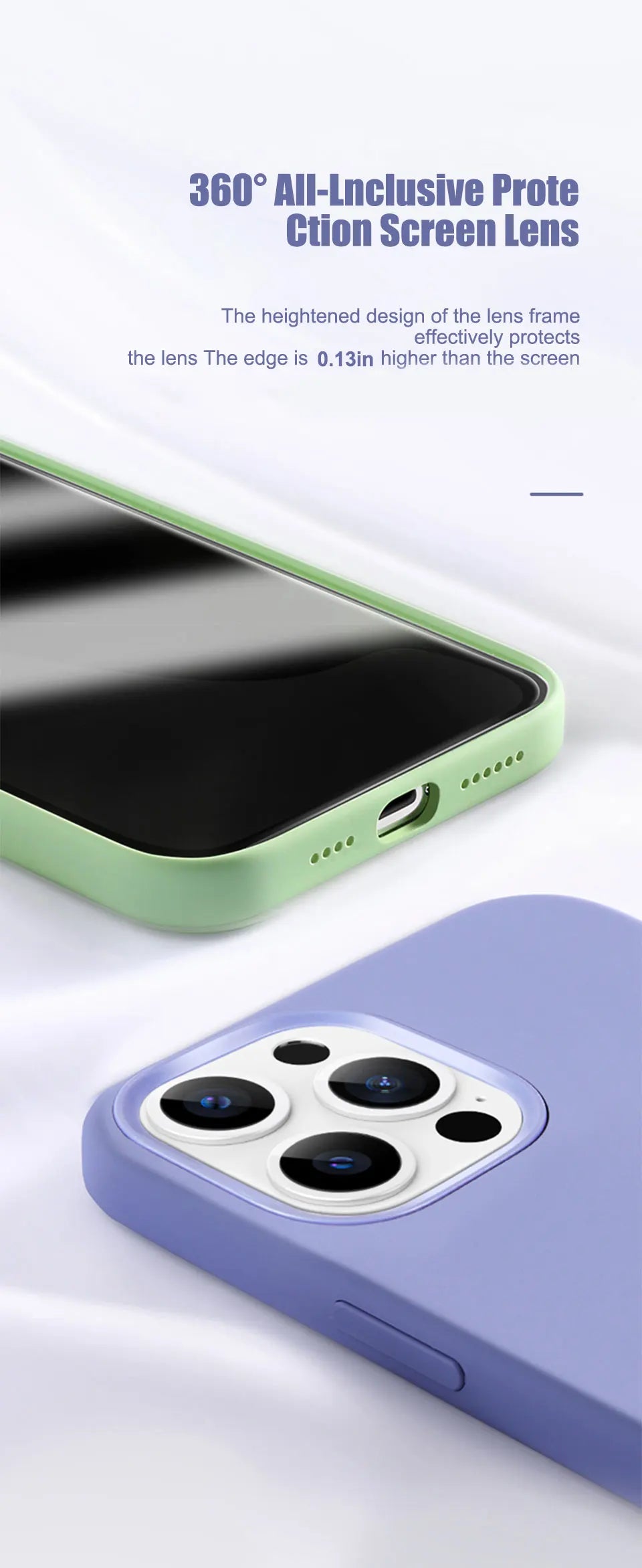 Funda de Lujo para iPhone 17 16 15 14 13 12 11 Pro Max, Funda Simple y Bonita para iPhone Air 16 15 14 Plus, Accesorios de Protección