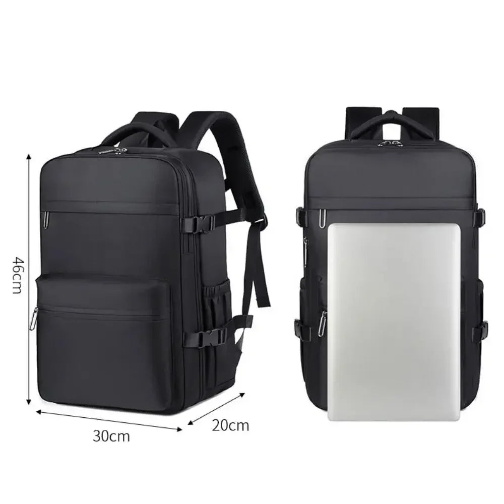 Mochila de compresión al vacío para hombre, mochila para ordenador portátil, mochila de viaje al vacío para senderismo, mochila Ryanair, bolsa de cabina de 46x30x20