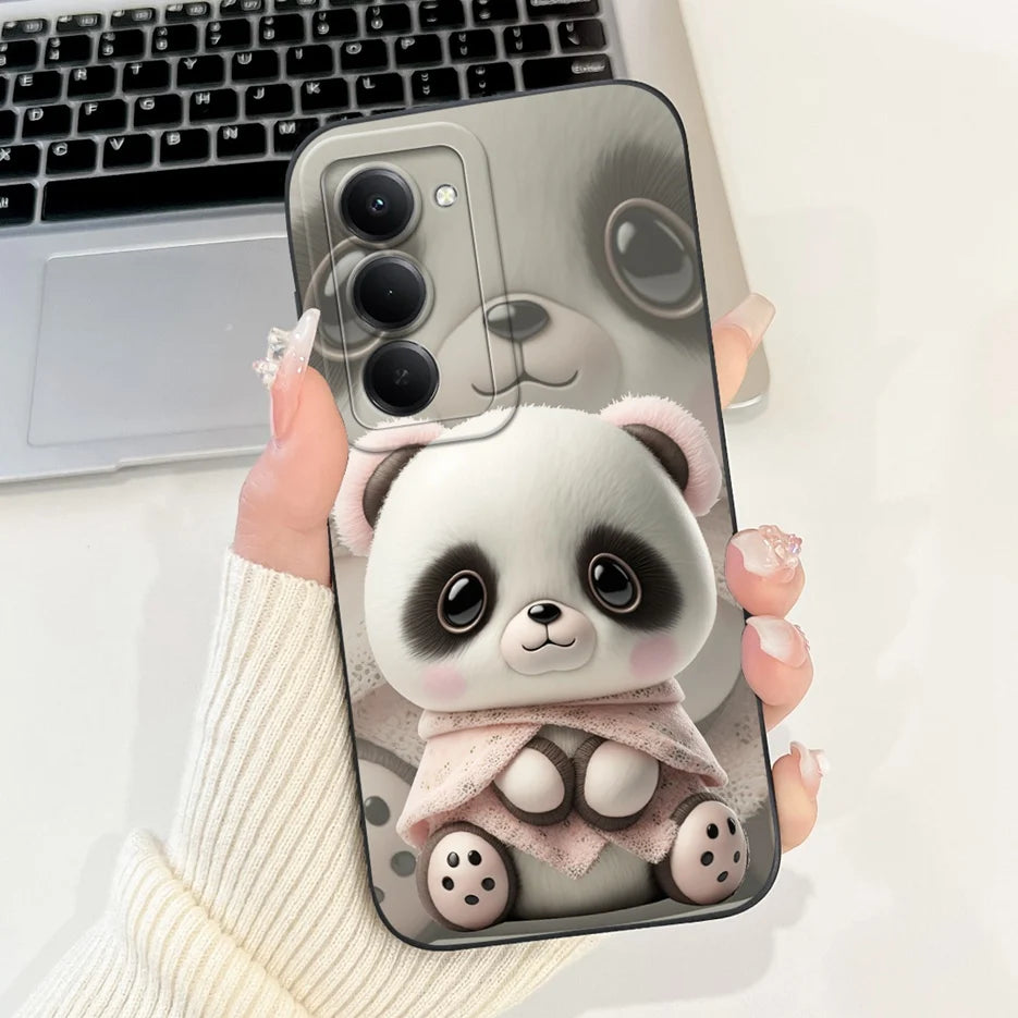 Para Xiaomi Redmi 15 4G 5G funda bonita Panda conejo funda de dibujos animados a prueba de golpes funda de teléfono para Xiaomi Redmi 15 5G Redmi15 4G bolsas suaves