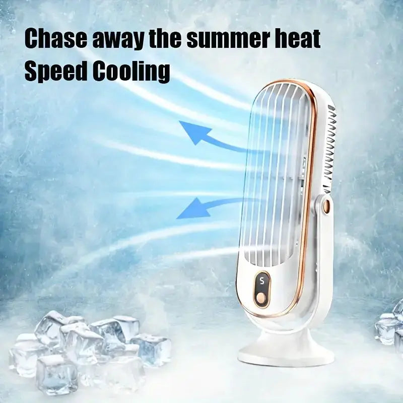 Ventilador USB Portátil |   5 Velocidades, 720 °   Ventilador Giratorio, Brisa Fresca y Silenciosa, Circulación de Aire, Uso Interior/Exterior, Ideal para el Hogar, la Oficina, Viajes