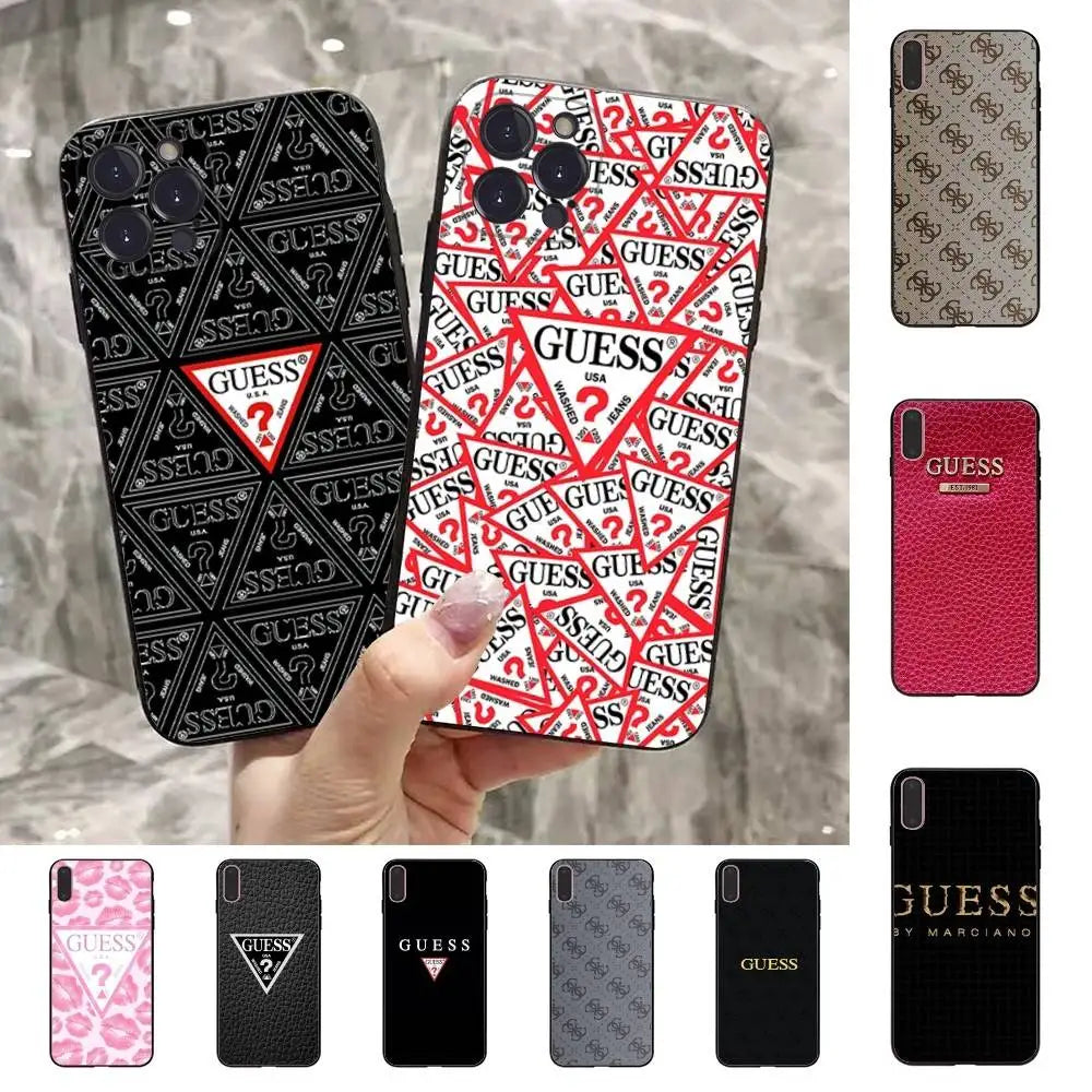 Funda para Teléfono de la Marca de Moda G-Guess para iPhone 17 16 15 16e 14 13 12 11 Pro Max Plus