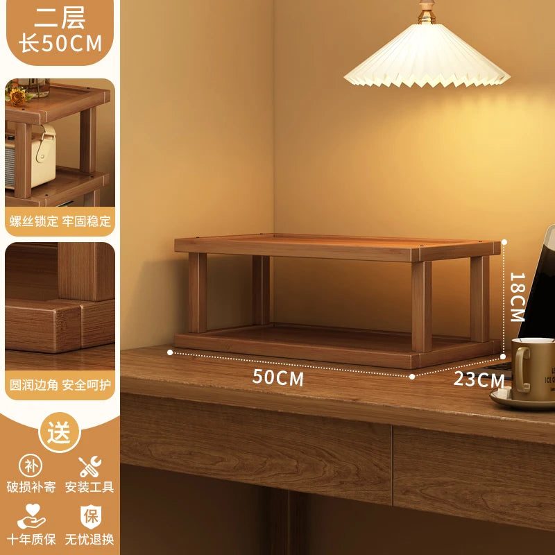 Estante de almacenamiento de escritorio de doble capa, organizador de encimera, portavasos Simple para organización de mesa de comedor y cocina