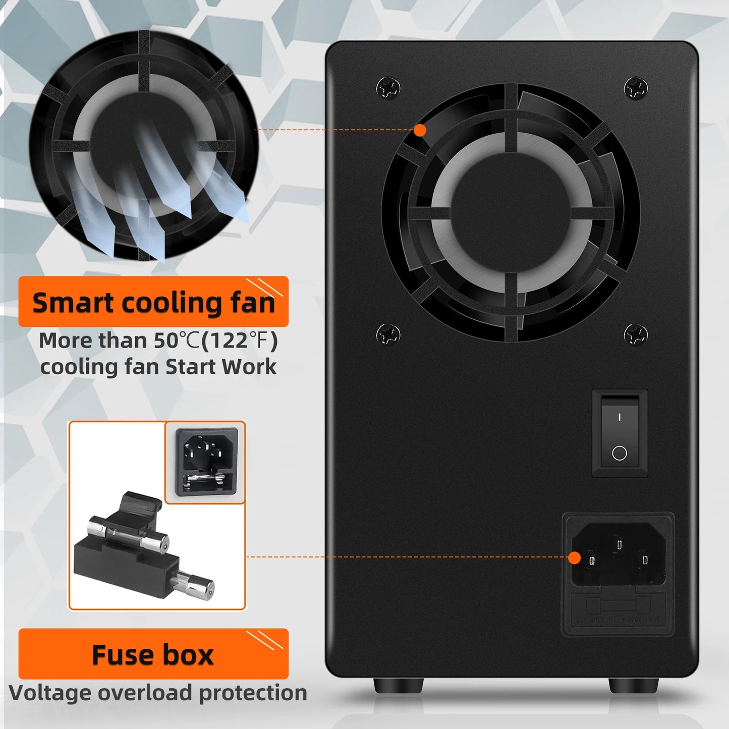 NICE-POWER Fuente de alimentación CC Variable, conmutada ajustable, fuentes de alimentación de laboratorio de banco regulado de alta precisión, interruptor CC/CV automático