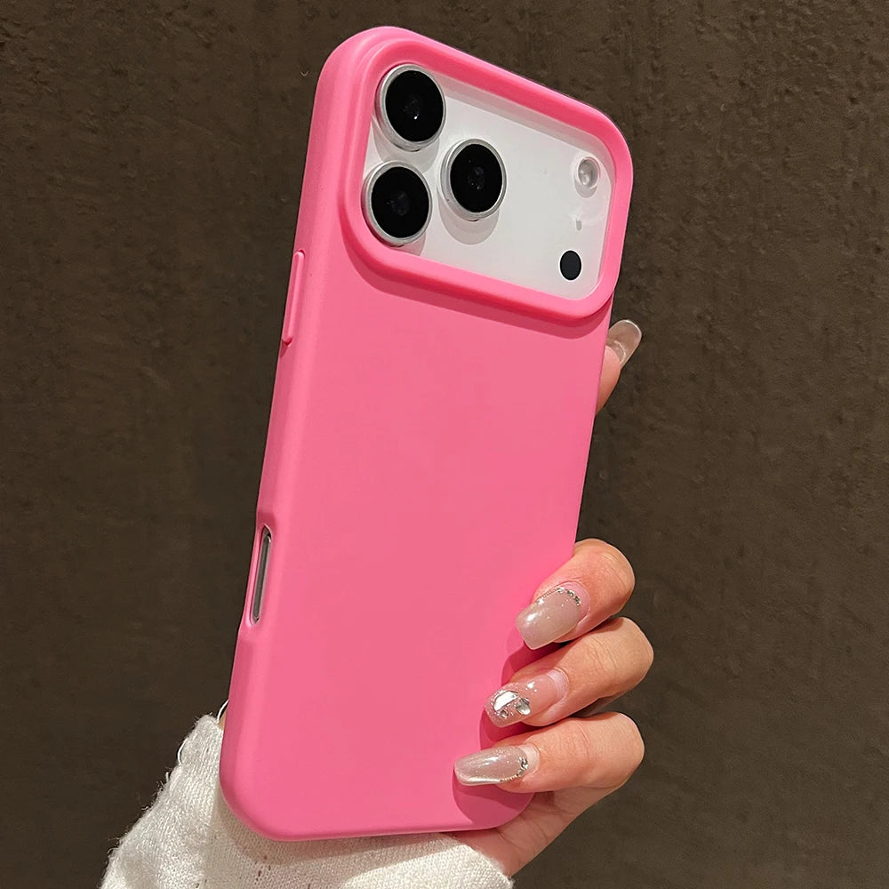 Funda protectora de silicona de Color caramelo para iPhone 17 Pro Max 17 Air 17 Pro, funda trasera de TPU suave mate a prueba de golpes