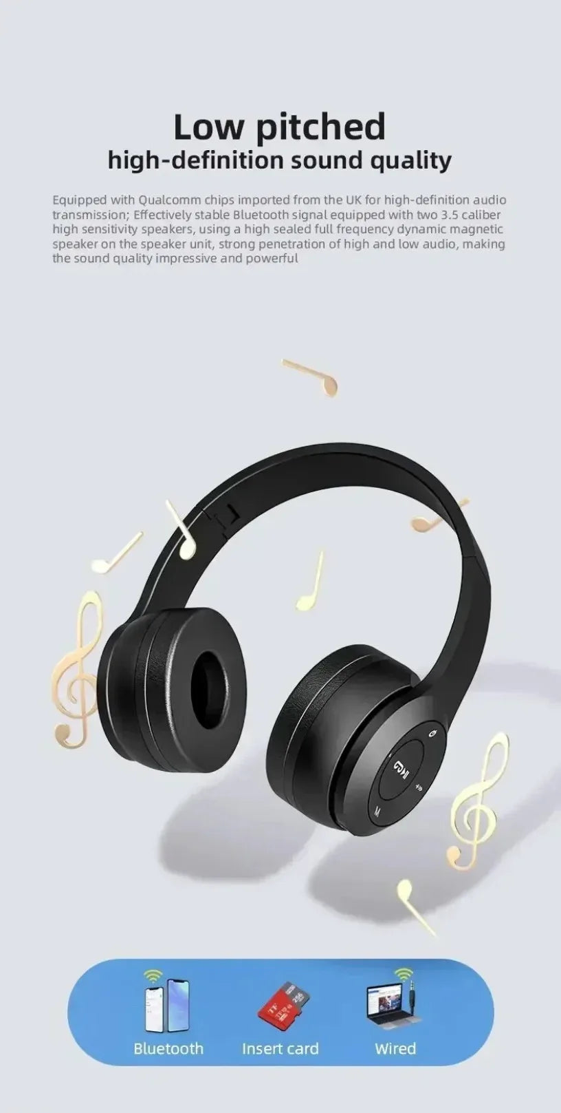 Auriculares Bluetooth Inalámbricos Plegables