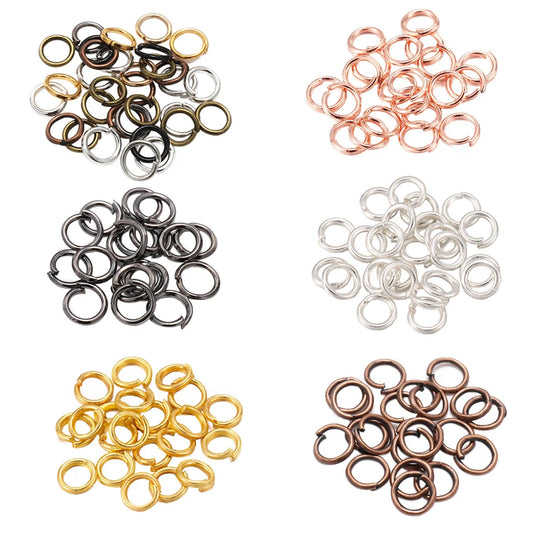 50-200 unids/lote 3-20mm anillos de salto conectores de anillos divididos para joyería Diy encontrar accesorios suministros al por mayor