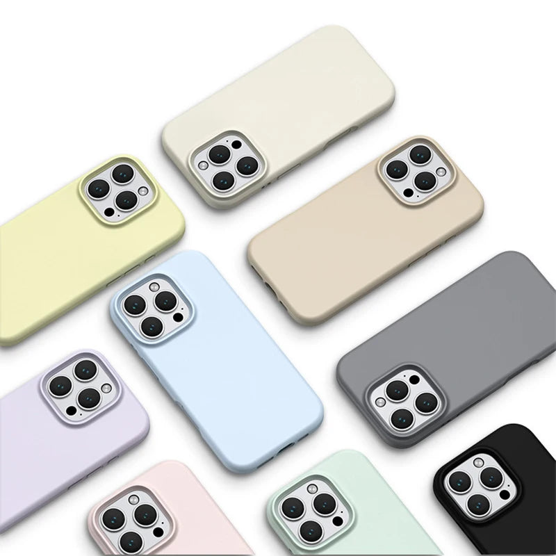 Funda de Lujo para iPhone 17 16 15 14 13 12 11 Pro Max, Funda Simple y Bonita para iPhone Air 16 15 14 Plus, Accesorios de Protección
