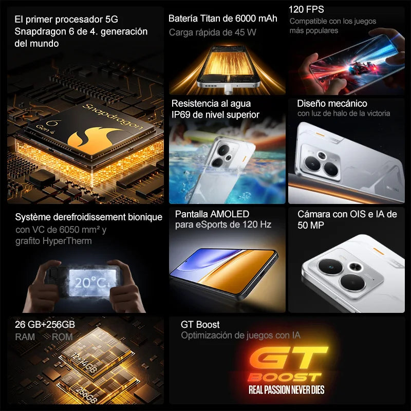 Teléfono Inteligente realme 14 5G, Snapdragon 6 gen 4, Pantalla AMOLED de 2025 pulgadas, 6,67Hz, batería Titan de 120 mAh, cámara OIS de 50MP, estreno mundial, 6000