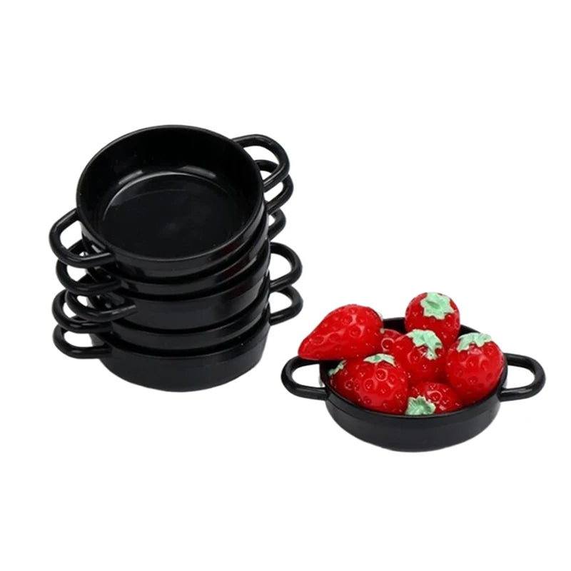 Mini olla para casa de muñecas, modelo de casa de muñecas en miniatura, utensilios de cocina decorados, accesorios para casa de muñecas, 1 ud.