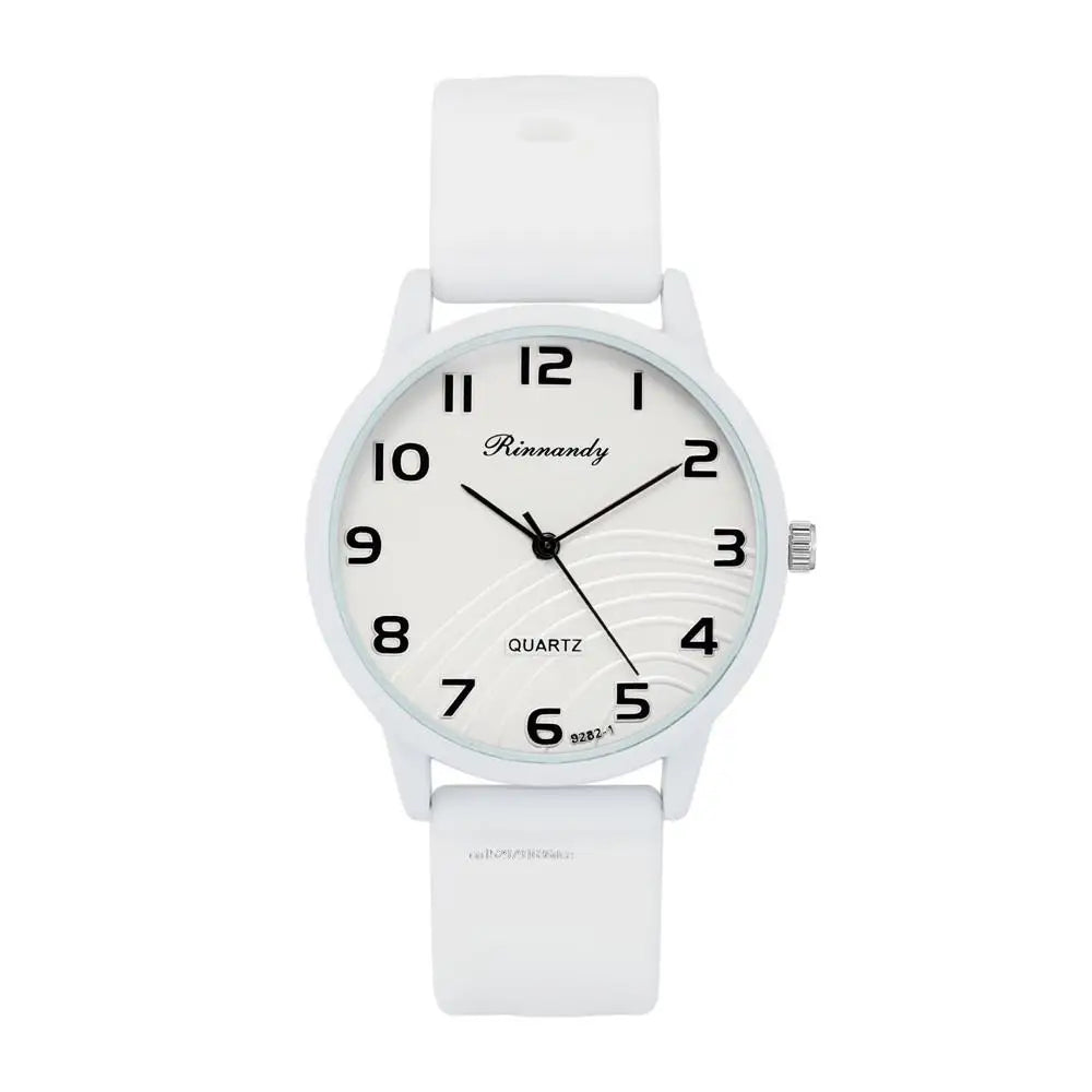 Moda Señora Hot Sales Relojes Ocio Gris Digital Simple Mujeres Reloj de Cuarzo Deportes Correa de Silicona Señoras Reloj de pulsera