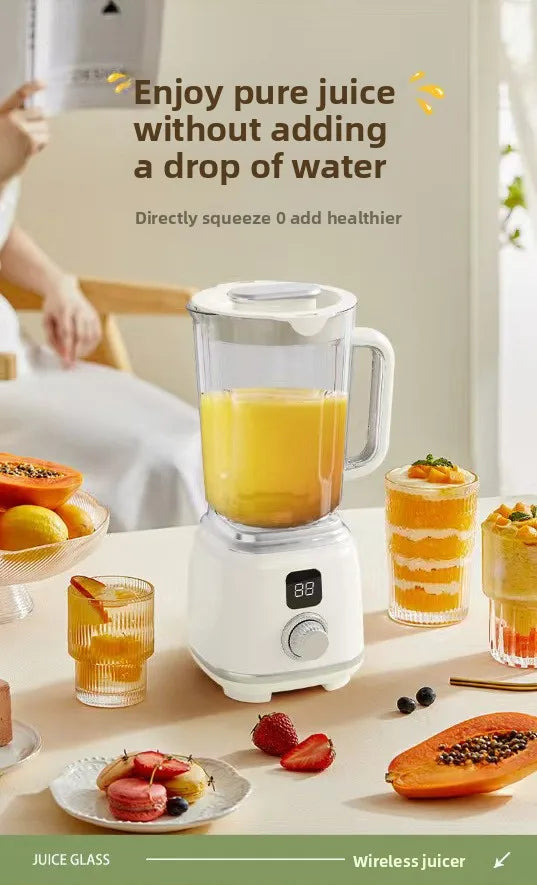 Nuevo extractor de jugo original para el hogar, máquina de procesamiento de frutas y jugo totalmente automática, licuadora de jugo portátil, hoja de acero inoxidable