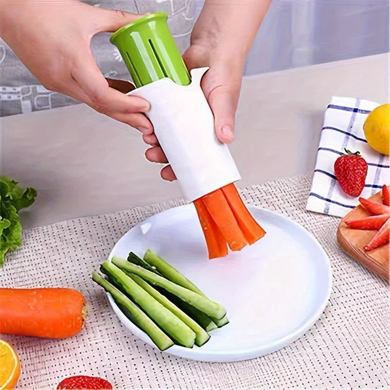 Picadora de verduras manual ABS duradera, utensilio de cocina fácil de usar para pepinos, zanahorias, tomates y más, rebanadora de verduras