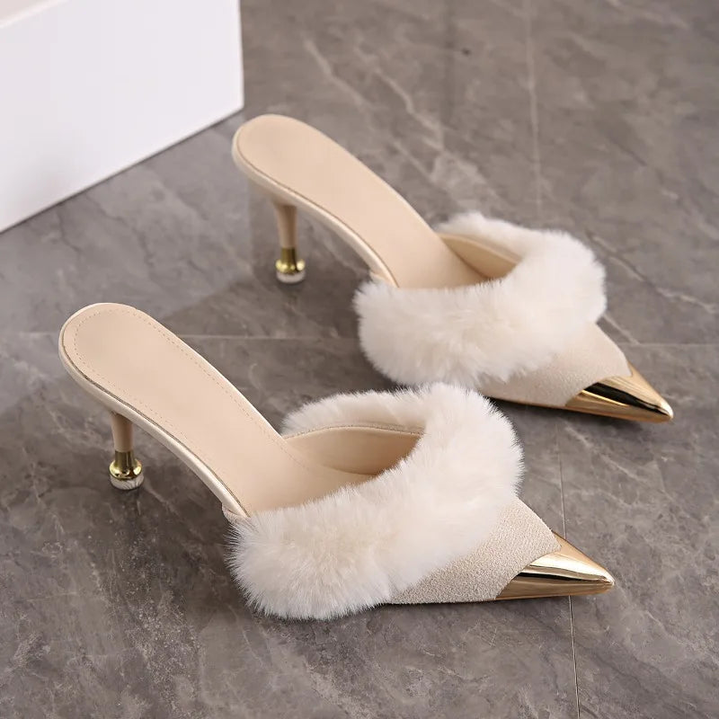 Zapatillas de tacón alto para mujer de moda 2025 Zapatillas de moda