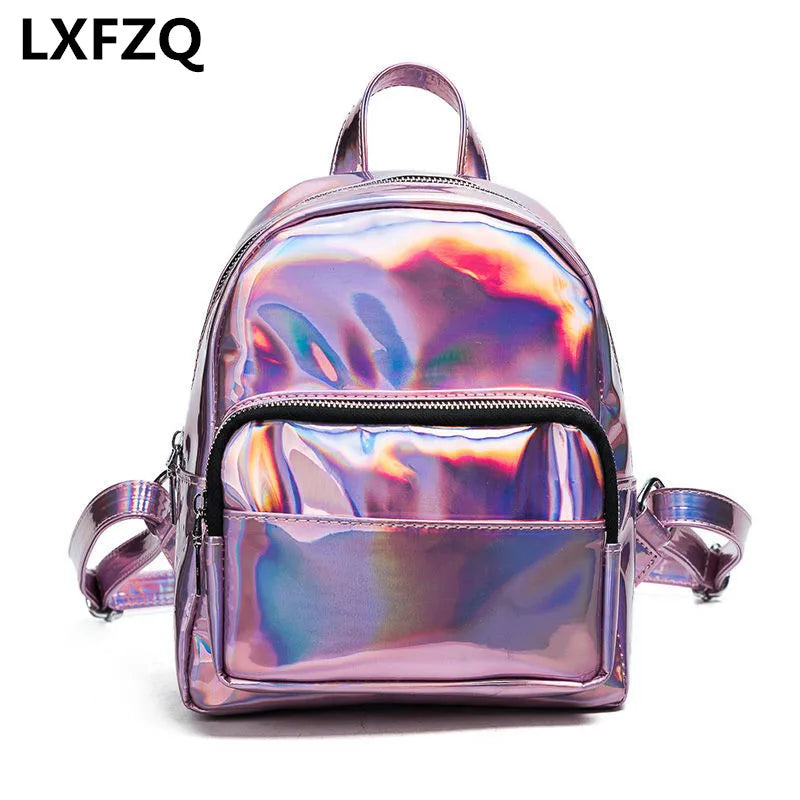 Mochilas para adolescentes rugzak Laser PVC mochila femenina mochila escolar para niñas un bolso Satchel