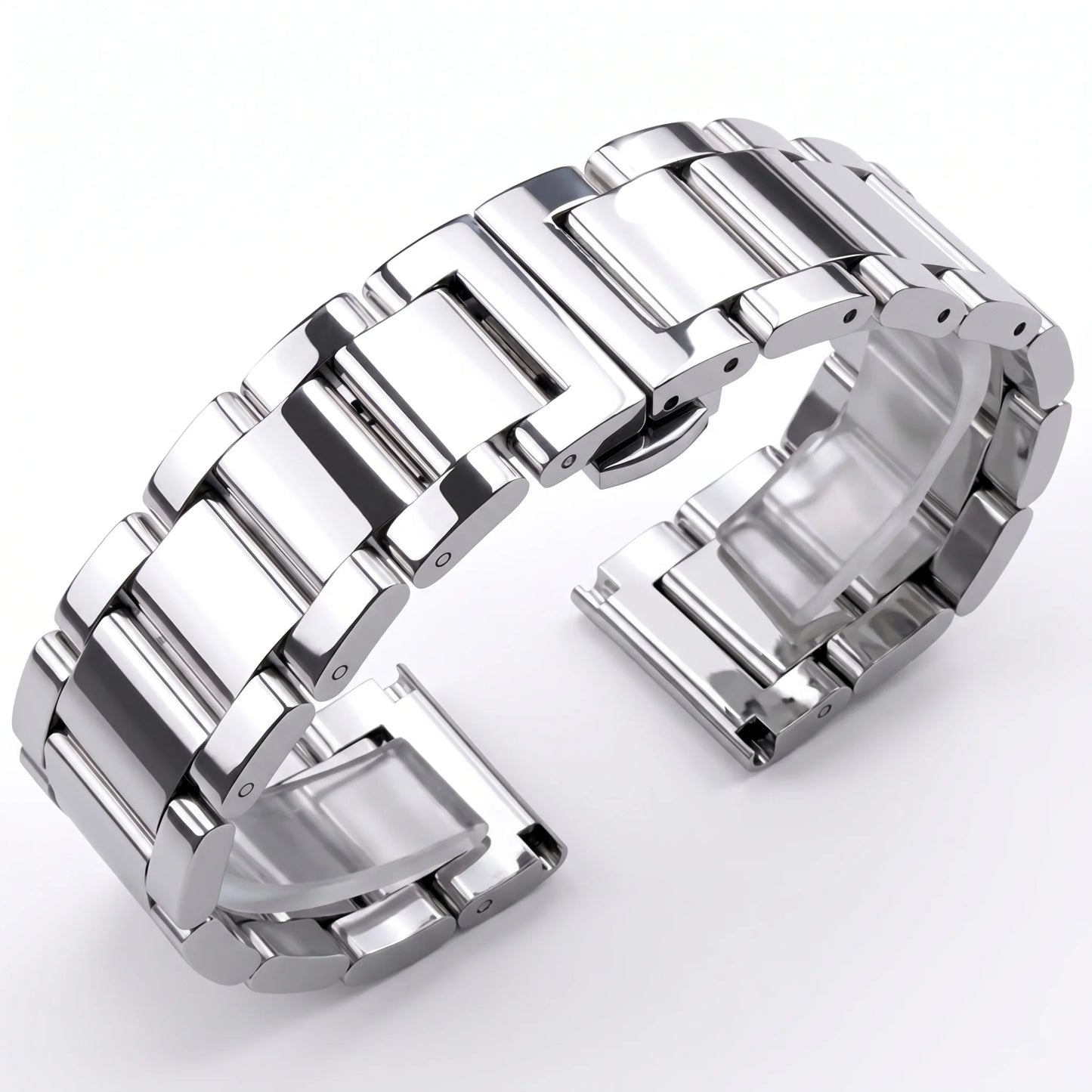 Correa de reloj de acero inoxidable sólido, pulsera de Metal de 18, 20, 21, 22, 23 y 24mm, correa de repuesto para hombre y mujer, accesorios para pulsera