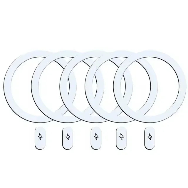 5-1 Uds Magsafe placa magnética anillo pegatina de Metal para iPhone16 15 14 teléfono móvil Lightning Magsafe pegatina para cargador de coche inalámbrico