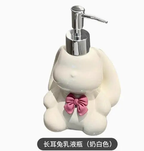 Suministros de baño, botella de emulsión de cerámica, botella de prensa de Gel de ducha para baño, dispensador de jabón creativo, decoración de baño moderna